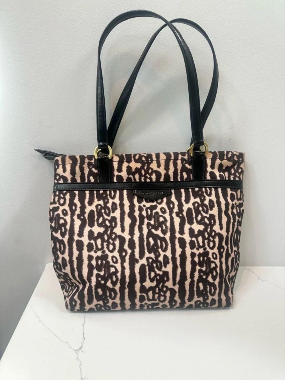 Coach Ocelot Tote Bag with Black Handles - Picture 1 of 10
